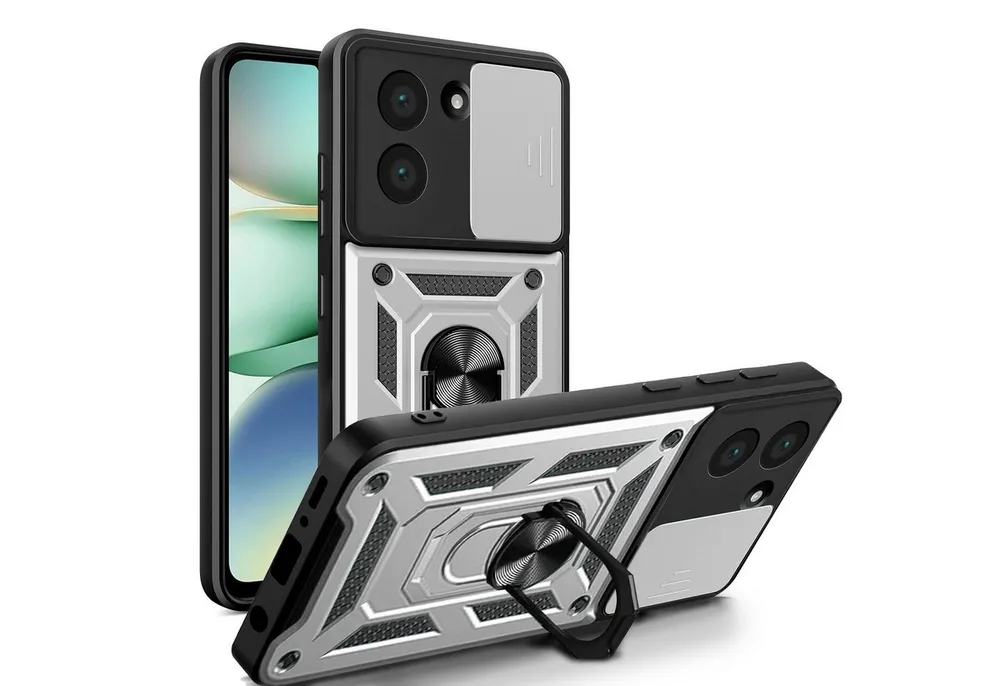 betterfon Handyhülle Panzer Hülle für Xiaomi Redmi A5 Outdoor Case mit Kameraschutz, Outdoorhülle mit Ringhalter Smartstand und Silikonkern