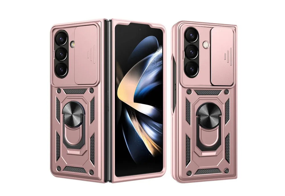 betterfon Handyhülle Panzer Hülle für Samsung Galaxy Z Fold 7 Outdoor Case mit Kameraschutz, Outdoorhülle mit Ringhalter Smartstand und Silikonkern