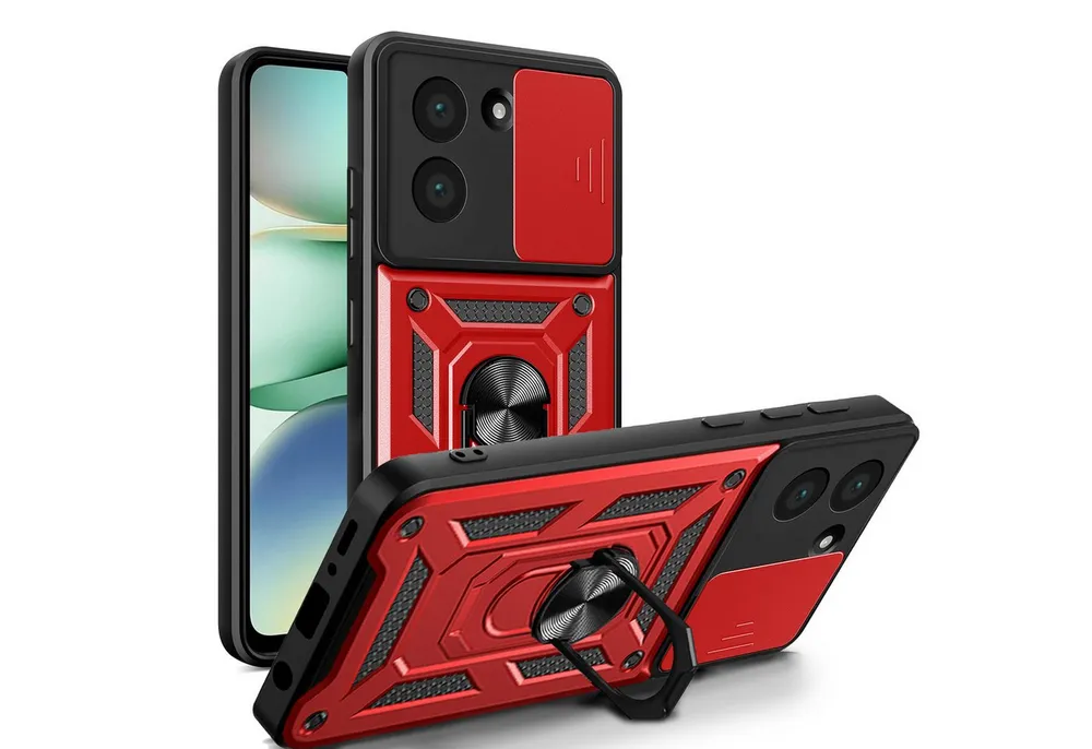 betterfon Handyhülle Panzer Hülle für Xiaomi Redmi A5 Outdoor Case mit Kameraschutz, Outdoorhülle mit Ringhalter Smartstand und Silikonkern