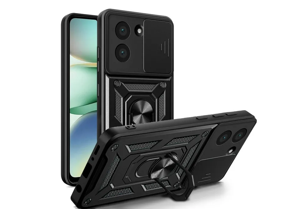 betterfon Handyhülle Panzer Hülle für Xiaomi Redmi A5 Outdoor Case mit Kameraschutz, Outdoorhülle mit Ringhalter Smartstand und Silikonkern