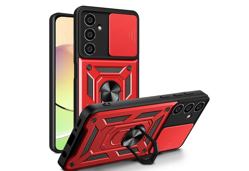 betterfon Handyhülle Panzerhülle für Samsung Galaxy A05s mit Kameraschutz & Ringhalter, Outdoorhülle mit Smartstand und Silikonkern