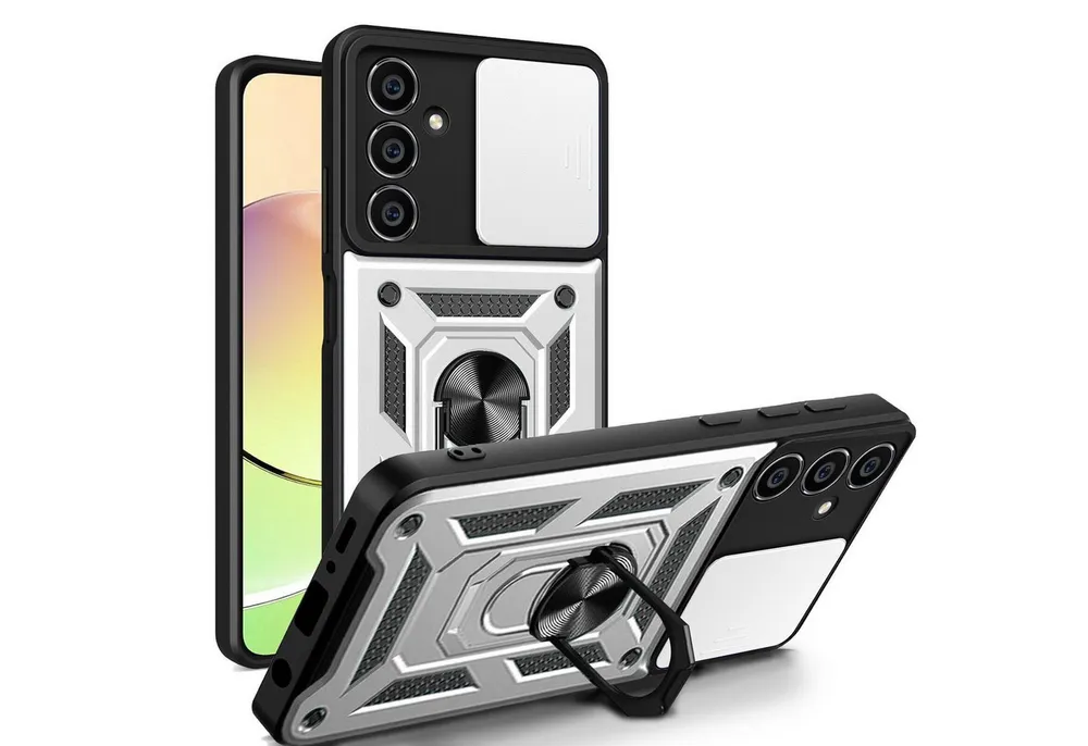 betterfon Handyhülle Panzerhülle für Samsung Galaxy A05s mit Kameraschutz & Ringhalter, Outdoorhülle mit Smartstand und Silikonkern