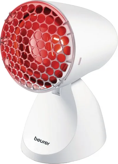 BEURER Infrarotlampe IL 11 tiefenwirksame Wärmelampe mit 100 Watt, Medizinprodukt, wohltuende Wärme bei Erkältungen und Muskelverspannungen