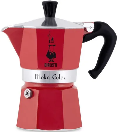 BIALETTI Espressokocher, 0,13l Kaffeekanne, Aluminium, in hochwertiger Lackierung, 1 Tasse