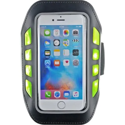 Handyhülle Bigben Connected BRASSARDL Sportarmband Neopren Schwarz mit LED für Smartphone 5,5"