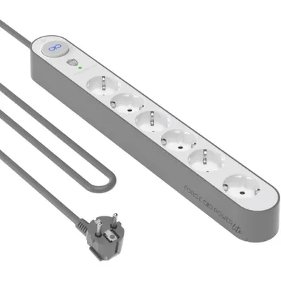 Steckdosenleiste Force Power Lite F152435 6 Steckplätze mit Überspannungsschutz LED Kindersicherung