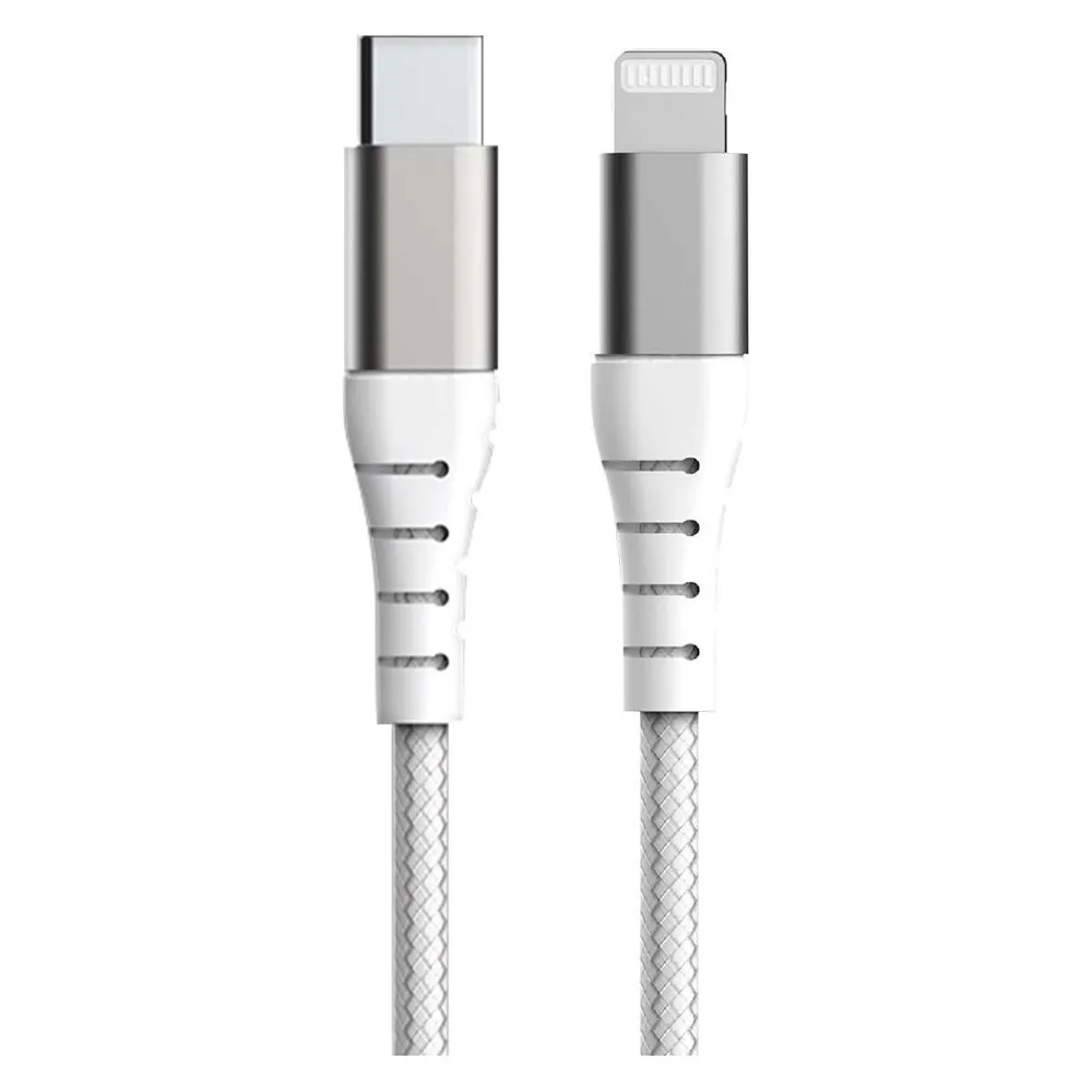 Bigben Connected FPCableRenforc?/MFI 3A 1.2m Recy Blanc
