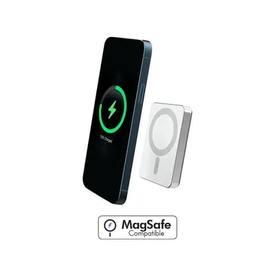 Powerbank BigBen Connected F151300 Magnetisch 5000mAh 15W MagSafe Qi Silber