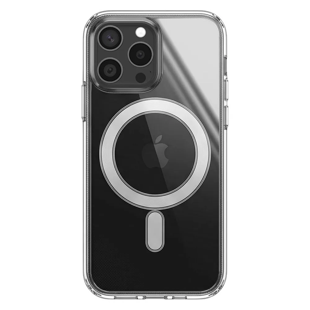 Bigben Hybrid Case mit MagSafe Handy-Cover für Apple iPhone 15 Pro transparent