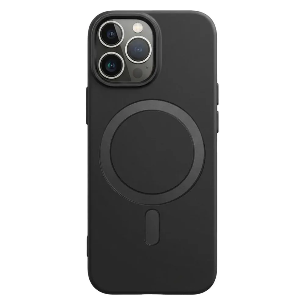 Bigben Soft Case mit MagSafe Handy-Cover für Apple iPhone 15 Pro Max schwarz