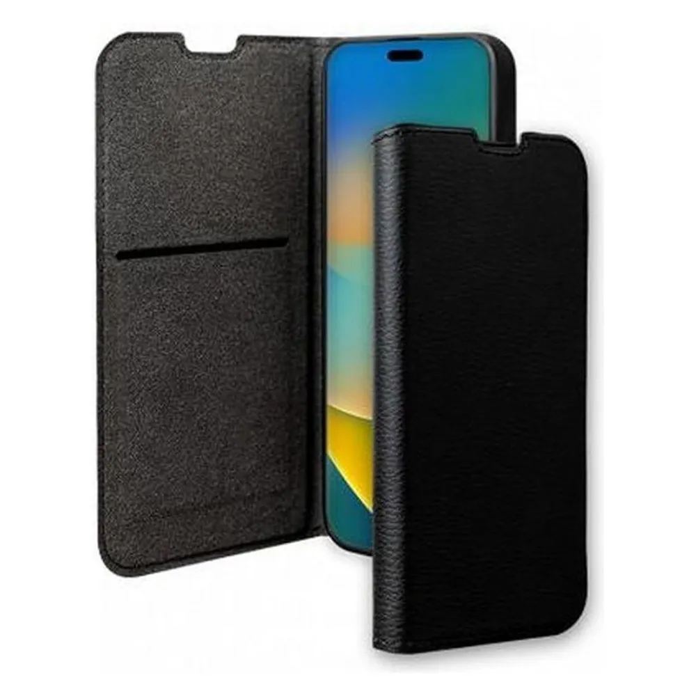 Bigben Tasche für Apple iPhone 15 Folio Wallet mit Kartenhalter und Video-Halterung