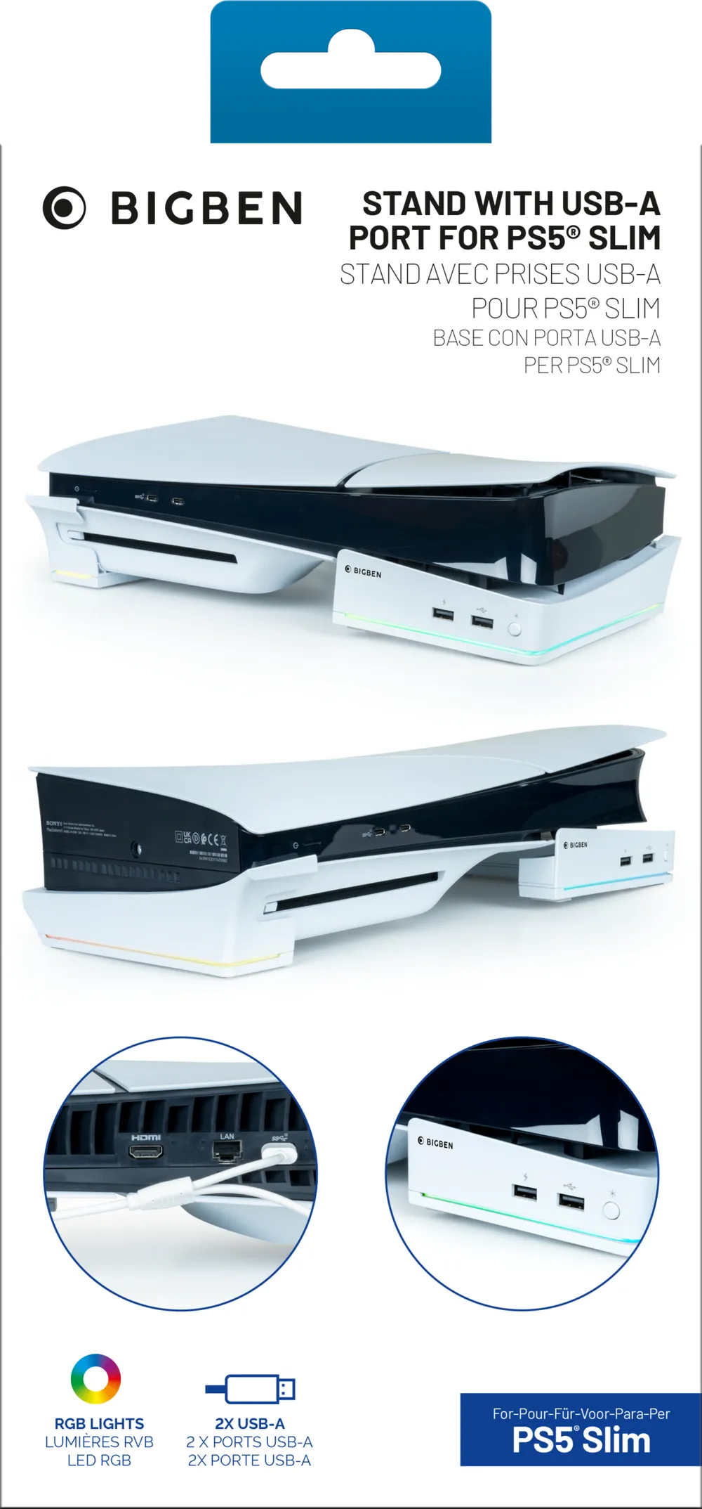 Horizontale Hub-Station für PS5 Slim