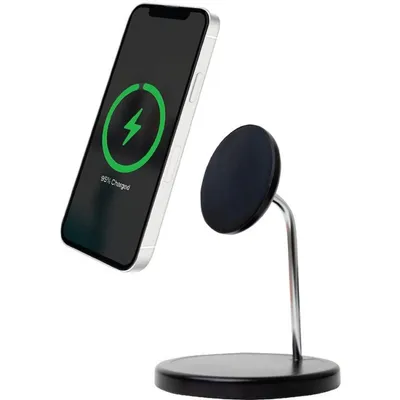 Ladegerät BIGBEN INDMS2IN1STAND15WB Wireless 15W MagSafe Ständer Schwarz