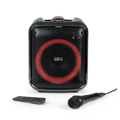 BigBen Cube Bluetooth-Lautsprecher mit Lichteffekten 200 W + Mikrofon + Fernbedienung