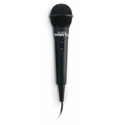 Mikrofon BigBen PARTYMIC kabelgebunden Karaoke 4 m Kabel schwarz