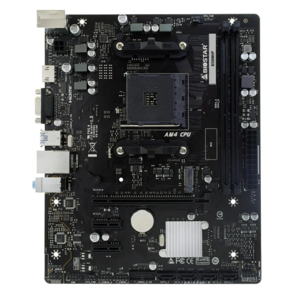 Motherboard Biostar B550MHP B550 Sockel AM4 DDR4 Micro ATX kein WiFi RAID