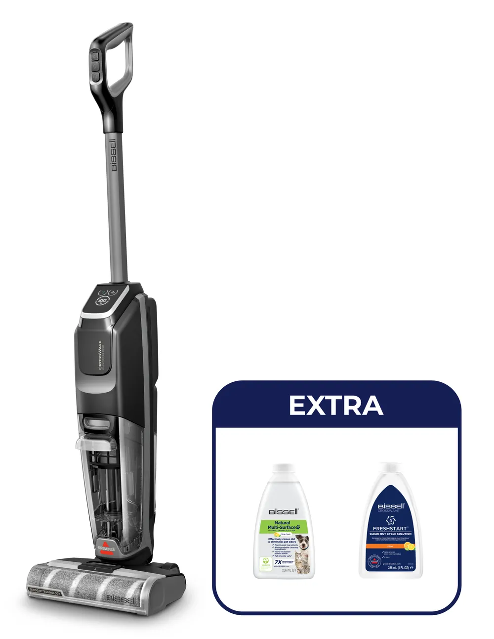 Bissell Nass-Trocken-Sauger CrossWave OmniForce Edge Select Power Mop Modus, Selbstreinigung, 64,75 W, beutellos, Kabellos, Zero-Gap Technologie, bis zu 240m2 harter und weicher Boden