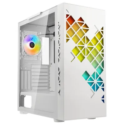 BitFenix Tracery Tempered Glass USB-C ARGB Weiß