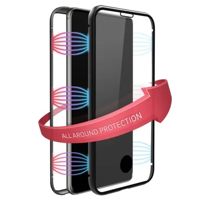 "Cover ""360° Glass"" für Apple iPhone 12/12 Pro, Schwarz (00192159)"