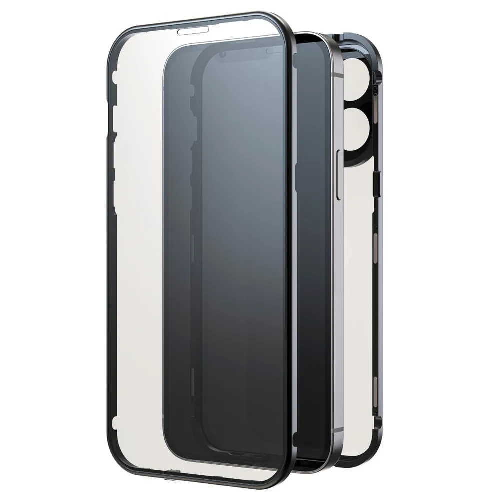 "Cover ""360° Glass"" für Apple iPhone 15 Pro Max, Schwarz (00221285) Handyhülle"
