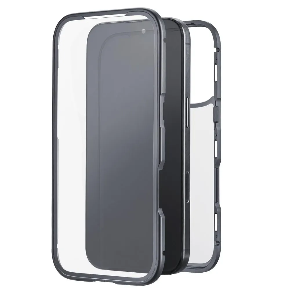 "Cover ""360° Glass"" für Apple iPhone 17 Pro, Schwarz (00080397) Handyhülle"