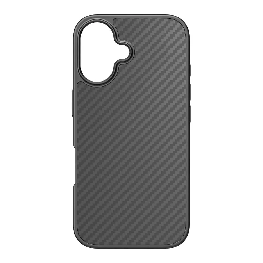 "Cover ""Robust Carbon"" für Apple iPhone 16, Schwarz (00228081)"