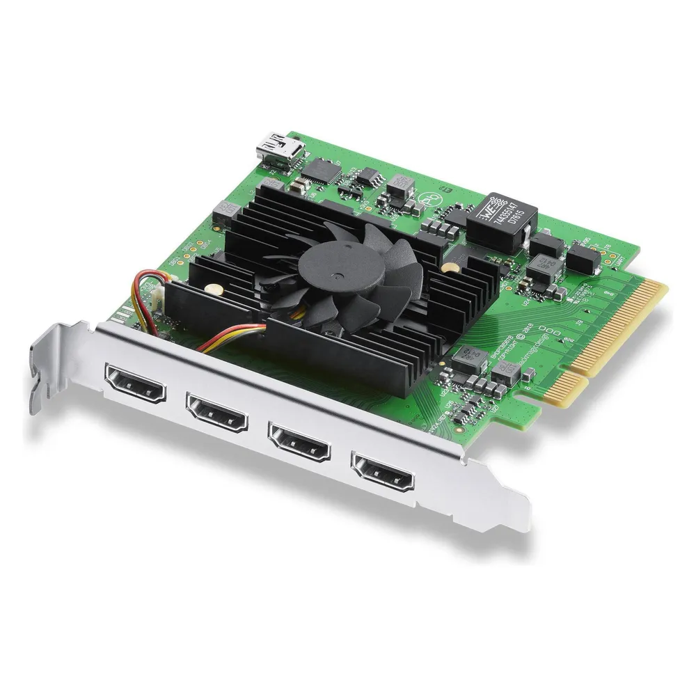 Videograbber Blackmagic Design BM-BDLKDVQDHDMI4K PCIe 4 x HDMI 4K DCI Schwarz Grün