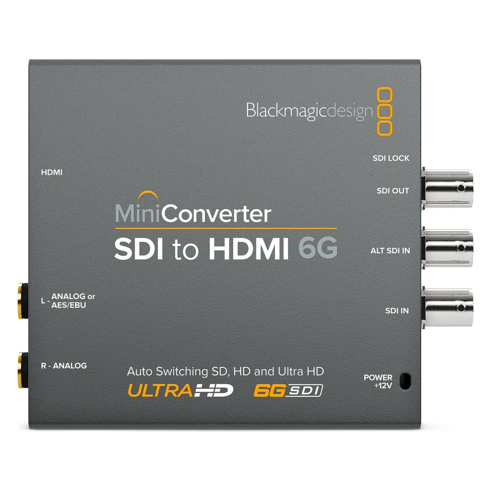 Videosignalwandler Blackmagic Design CONVMBSH4K6G 4K SDI zu HDMI 6G Wide Color Grey
