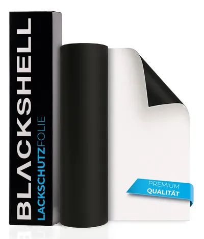Blackshell Schutzfolie Transparente und Matt Schwarze Lackschutzfolien Zuschnitte, Lackschutzfolie für alle glatten Oberflächen, 150µm, Steinschlagschutz