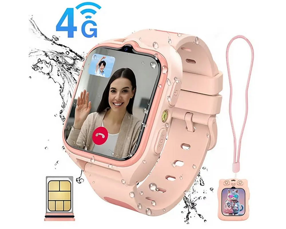 blackview 2026 Neues Kinderuhr 4G LTE GPS Kamera Videoanruf 1,75 Zoll Smartwatch, 1,75", GPS+LES+WiFi, IP68, SOS, 800mAh, Knips-Freunde