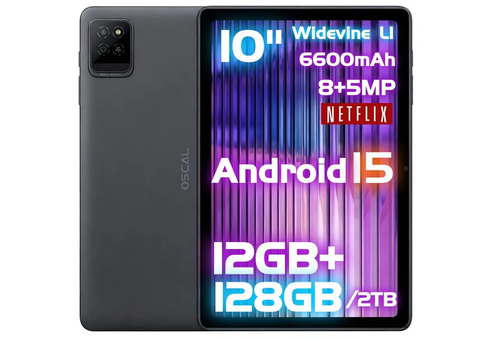 blackview 2026 PAD 30 5G WIFI 10 Zoll HD+Tablet, 128GB, Android 15, 120Hz Tablet (10.1", 128 GB, Android 15, WIFI, 12GB RAM (4 + 8 GB erweitert),Android 15, 6600mAh, 120 Hz, Widevine L1)
