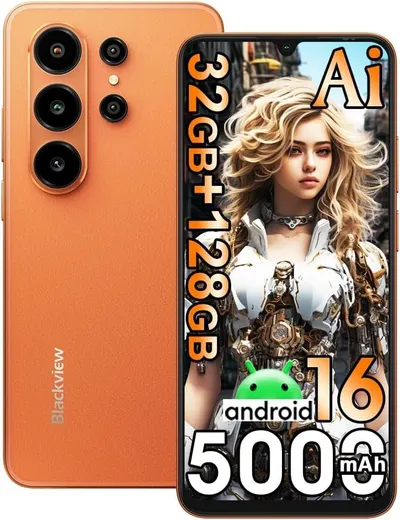 blackview Blackview Android 16 WAVE 10 (32+128) AI Smartphone (6.88 Zoll, 32 MP Kamera, Fingerabdruck, Dual SIM 4G, Android 16)