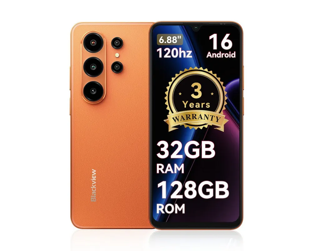 blackview Blackview WAVE 10 (32+128) Android 16 120HZ Smartphone (6.8 Zoll, 128 GB Speicherplatz, 32 MP Kamera)