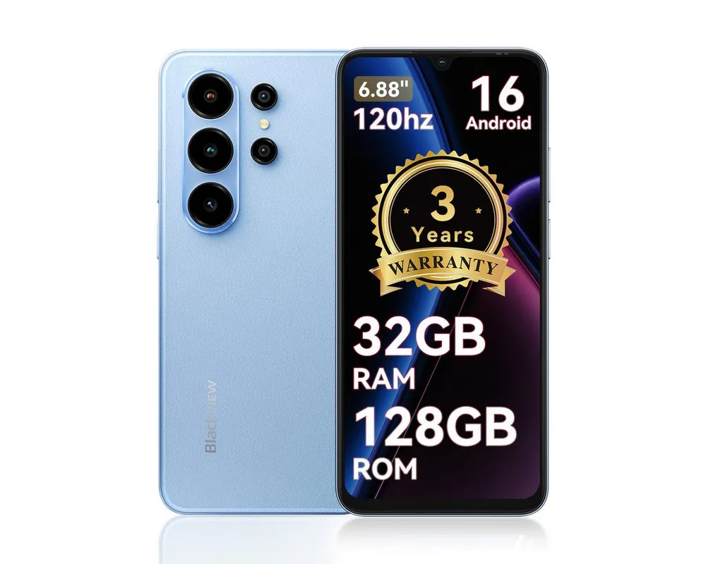 blackview Blackview WAVE 10 (32+128) Android 16 120HZ Smartphone (6.8 Zoll, 128 GB Speicherplatz, 32 MP Kamera)