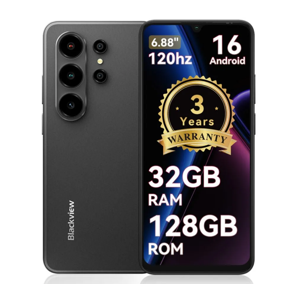 blackview Blackview WAVE 10 (32+128) Android 16 120HZ Smartphone (6.8 Zoll, 128 GB Speicherplatz, 32 MP Kamera)