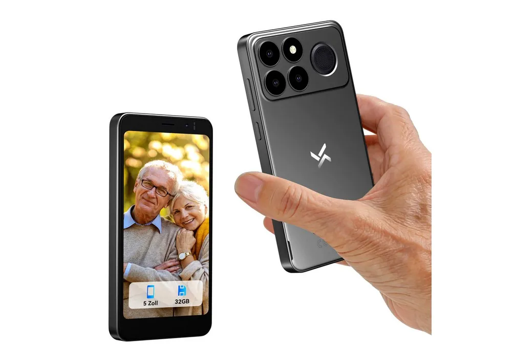 blackview NOTE 10 Kleinhandy Ohne Vertrag 5 Zoll, 9GB+32GB, Face ID Smartphone (5 Zoll, 32 GB Speicherplatz, 4G Dual SIM, Face ID, Bluetooth, Augenschutz, Für Senioren und Kinder)