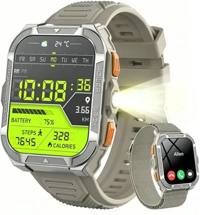 blackview Smartwatch Herren, 1.91" Outdooruhr Militär 20 Tage,GPS, Kompass, IP68 Smartwatch (1.91 Zoll, iOS/Android)