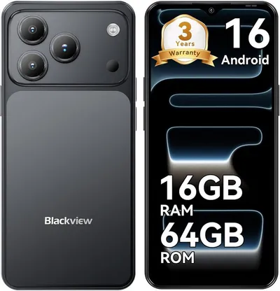 blackview WAVE 7C Android16 16+64GB/128GB 5000mAh Android handy Smartphone (6.56 Zoll, 64 GB Speicherplatz, 32 MP Kamera, 4G Dual SIM/Face ID/IP54/GPS/3 Jahre Garantie)