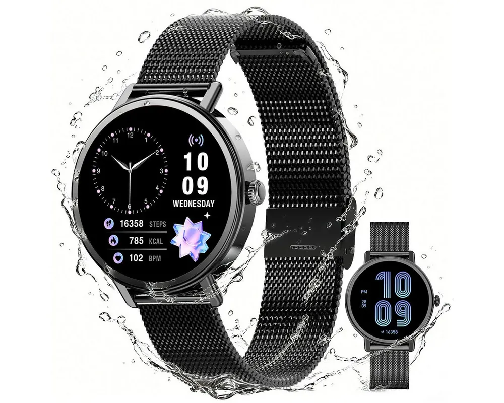 blackview X30-1,26" Display, Bluetooth-Anrufe, 100+ Sportmodi Smartwatch, 1,26" Display, 360x360, KI-Sprachassistent, 100+ Sportmodi
