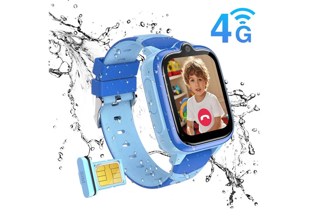 blackview Z10 Kinderuhr mit GPS und 4G, Installierbare APP Smartwatch (1,83 Zoll), 1,83", 8GB, GPS+LES+WiFi, 4G-LTE, IP67, SOS, Bluetooth