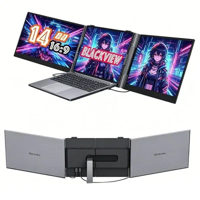 Blackview DCM6 Monitor 14 Zoll FullHD IPS 60Hz Dual USB-C Ultraleicht TÜV Augenschutz