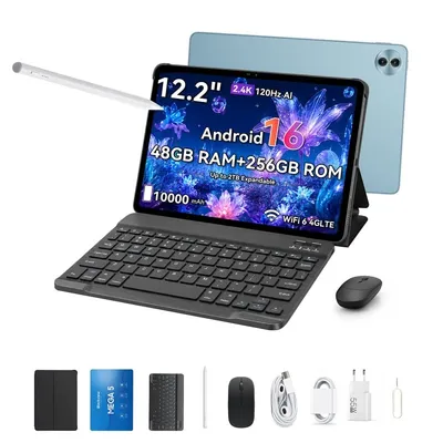 Tablet Blackview Mega 5 4G 12,2" 12GB 256GB Blau mit Teclado y Stylus Pen