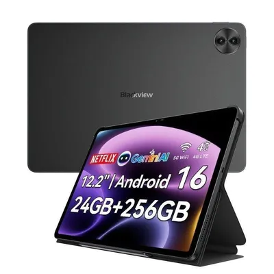 Tablet Blackview Mega 5 4G 12,2" 8GB 256GB Grau mit Tastatur und Stylus Pen