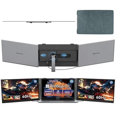 Blackview DCM6 Pro Monitor 14 Zoll FullHD IPS 60Hz Ultra Dünn USB-C Lautsprecher Leichtgewicht