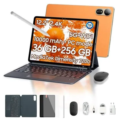 Tablet Blackview Mega 12 WiFi + 5G 12,2" 36GB 256GB Orange mit Tastatur und Stylus Pen