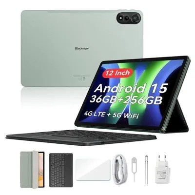 Tablet Blackview Mega 2 4G 12" 8GB 256GB Gruen con Teclado y Stylus Pen