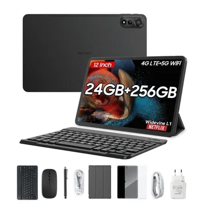 Tablet Blackview Mega 2 WiFi + 4G 12" 8GB 256GB Grau mit Tastatur und Stylus Pen