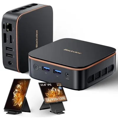 Mini PC Blackview MP20 AMD Ryzen 3 3300U 16GB 512GB SSD Radeon Vega 6 Windows 11 Pro 23.8" IPS
