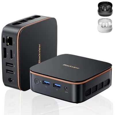 Mini-PC Blackview MP20 AMD Ryzen 3 3300U 16GB Radeon Vega 6 512GB SSD Windows 11 Pro Schwarz Ultra-kompaktes Format