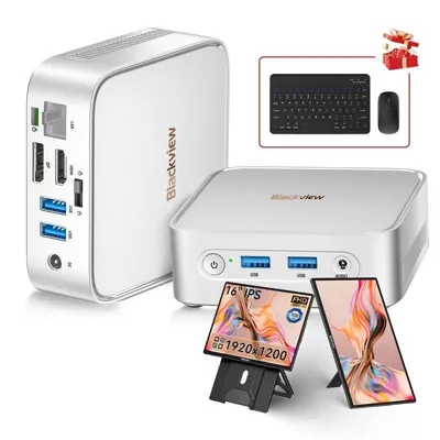 Mini PC Blackview MP50 AMD Ryzen 5 3500U 16GB 512GB SSD Vega 8 Windows 11 Tragbarer Monitor 16 Zoll